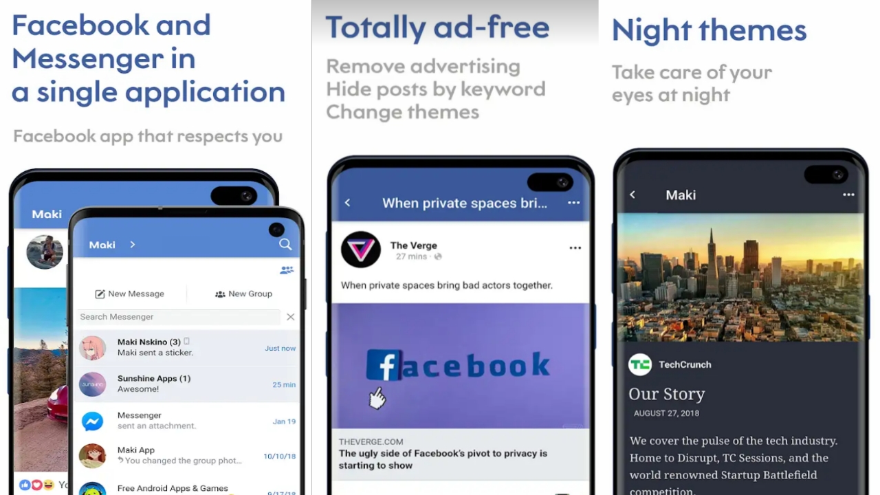 Fast & light - best Facebook mobile app alternative with built-in Messenger