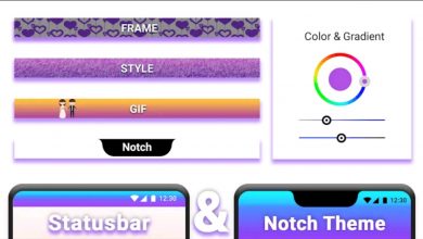 Customize Status Bar & Notch with different color, style and background.