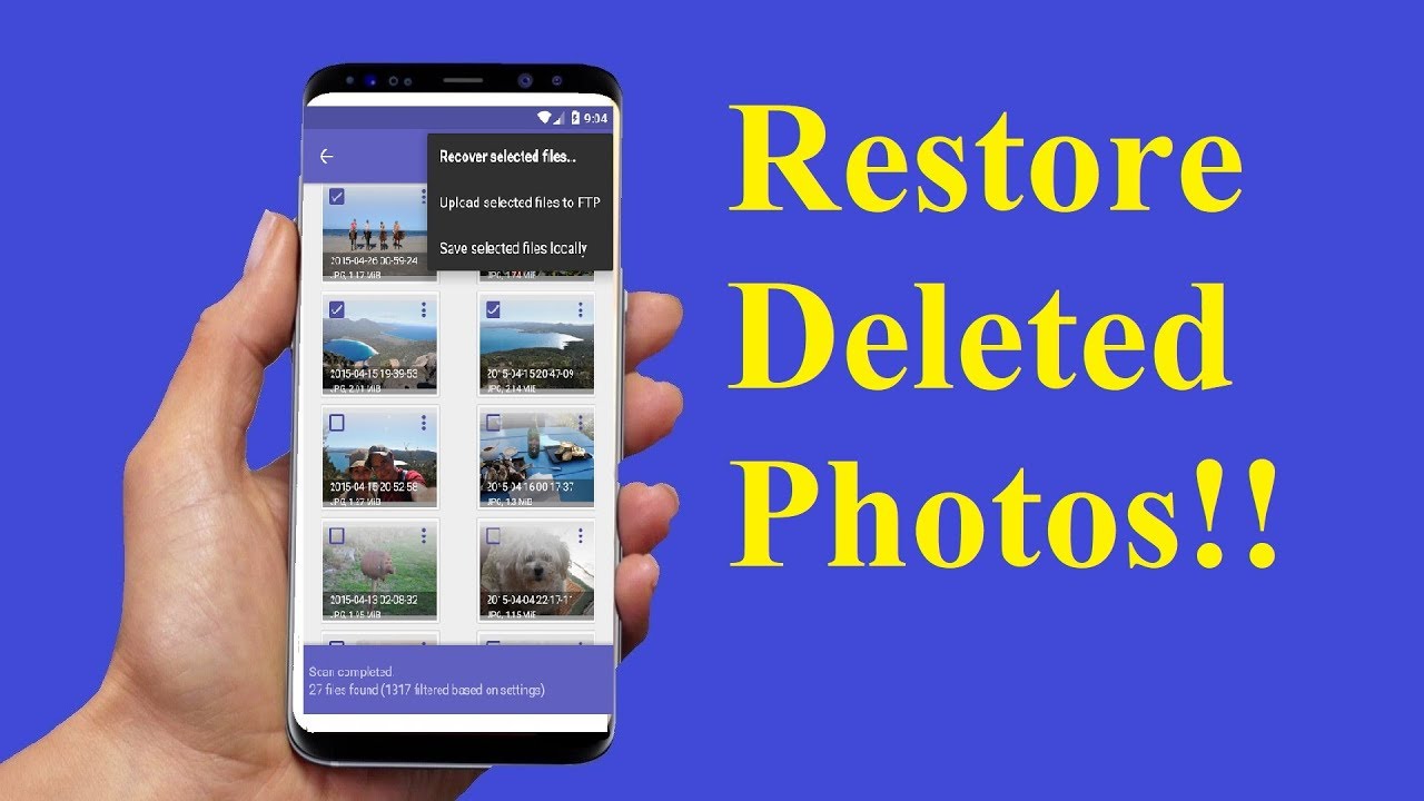 Recover deleted photos from your phone storage and restore them to your gallery.
